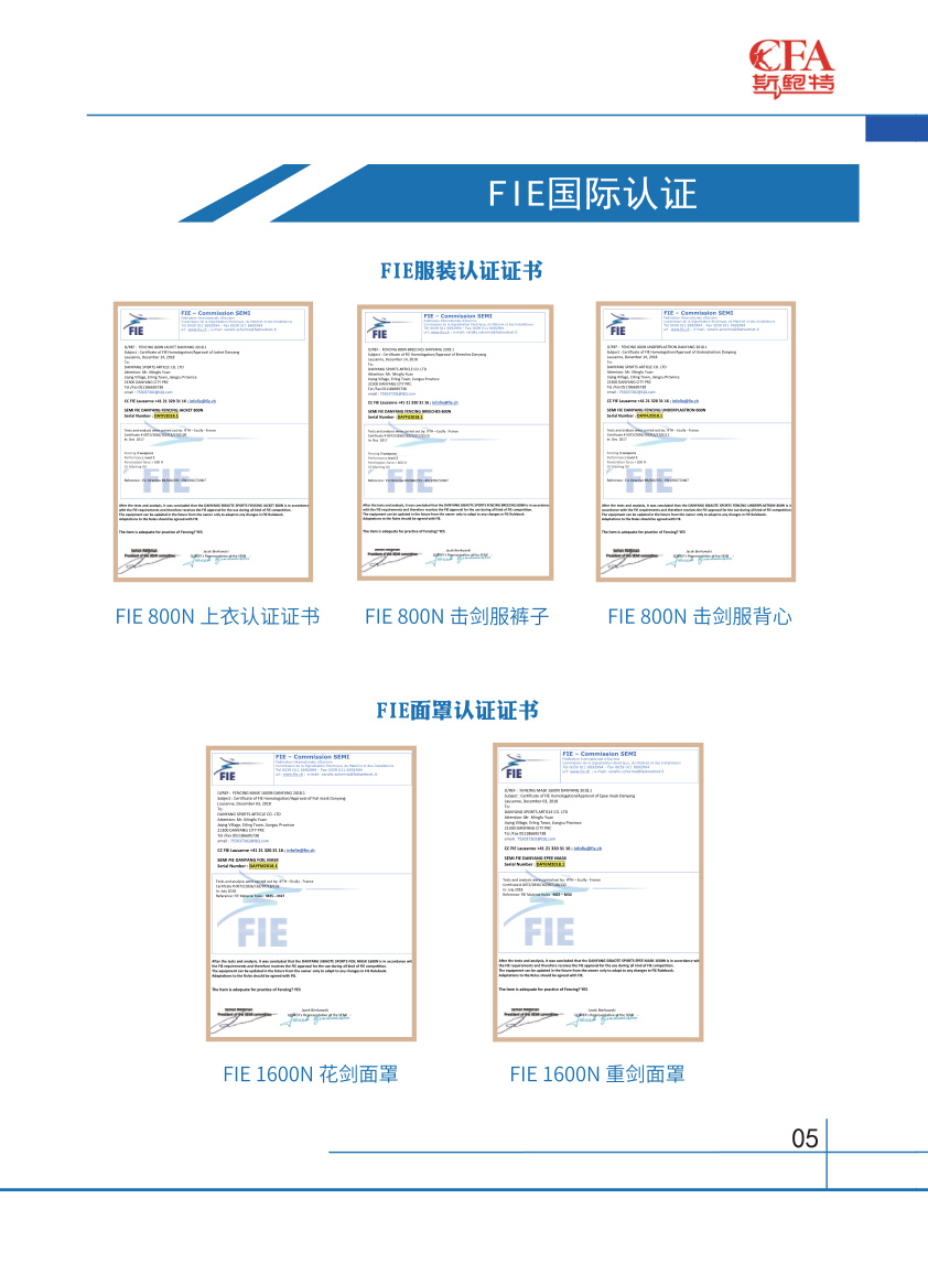 Honor certificates